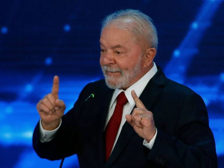 El expresidente y candidato Lula Da Silva en el debate televisivo