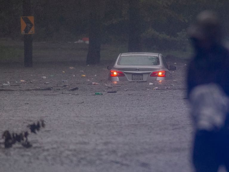 Inundaciones en Filadelfia por los efectos del Huracán Isaías