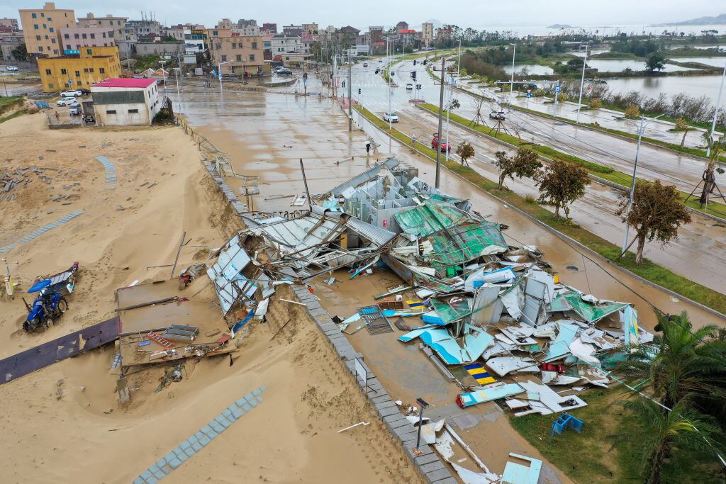Tifón Doksuri provoca inundaciones en la ciudad de Quanzhou en China