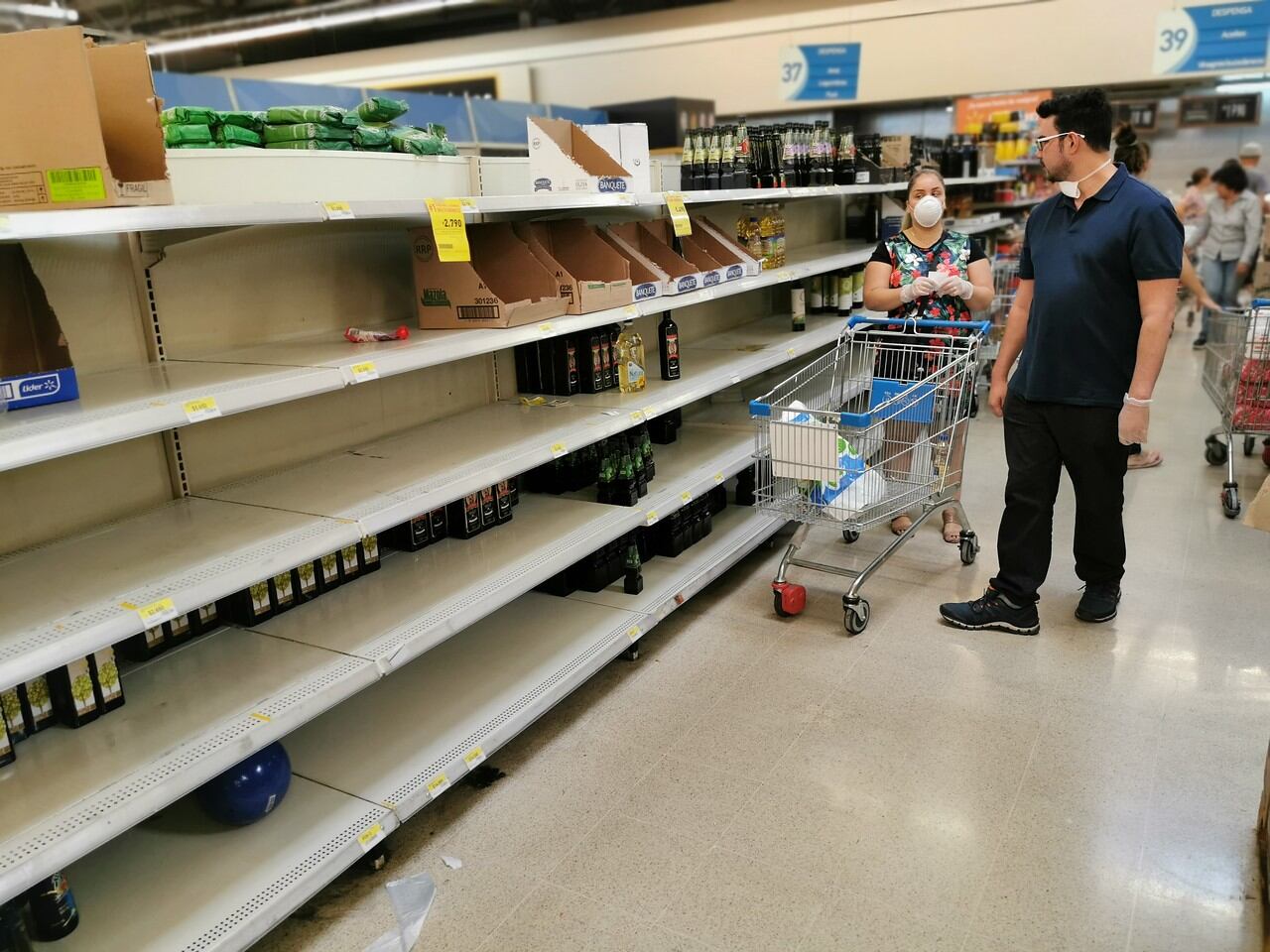 Supermercados en medio de la crisis del coronavirus