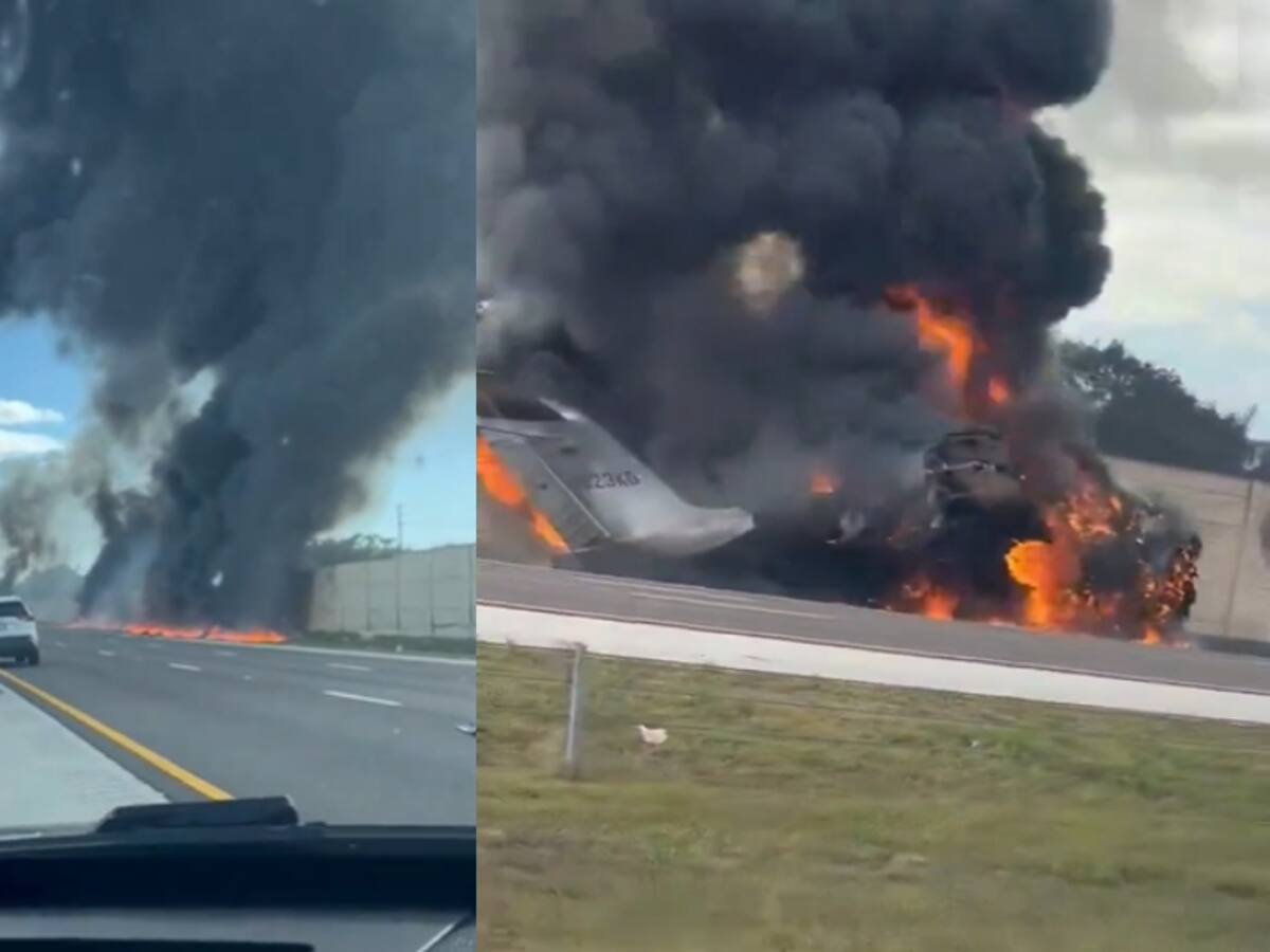 Avioneta choca contra una carretera de Estados Unidos: estalla en llamas y deja dos pasajeros muertos