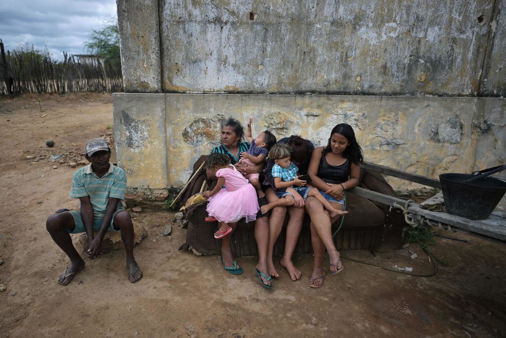 Familia en la región de Pernambuco en Brasil