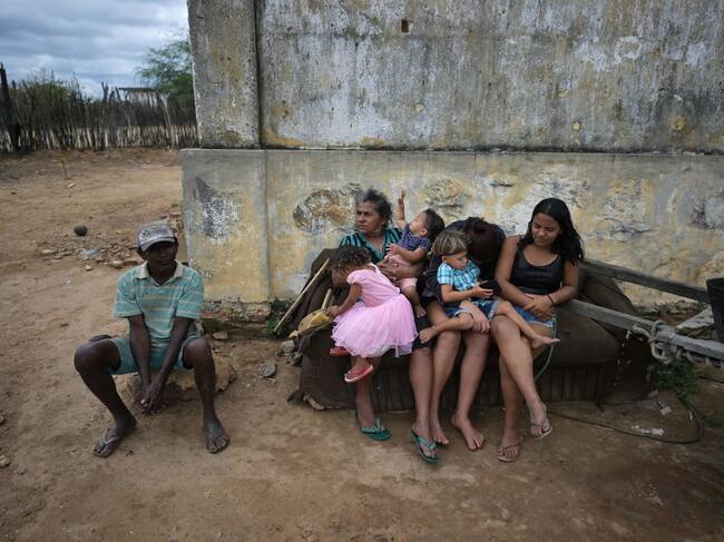 Familia en la región de Pernambuco en Brasil