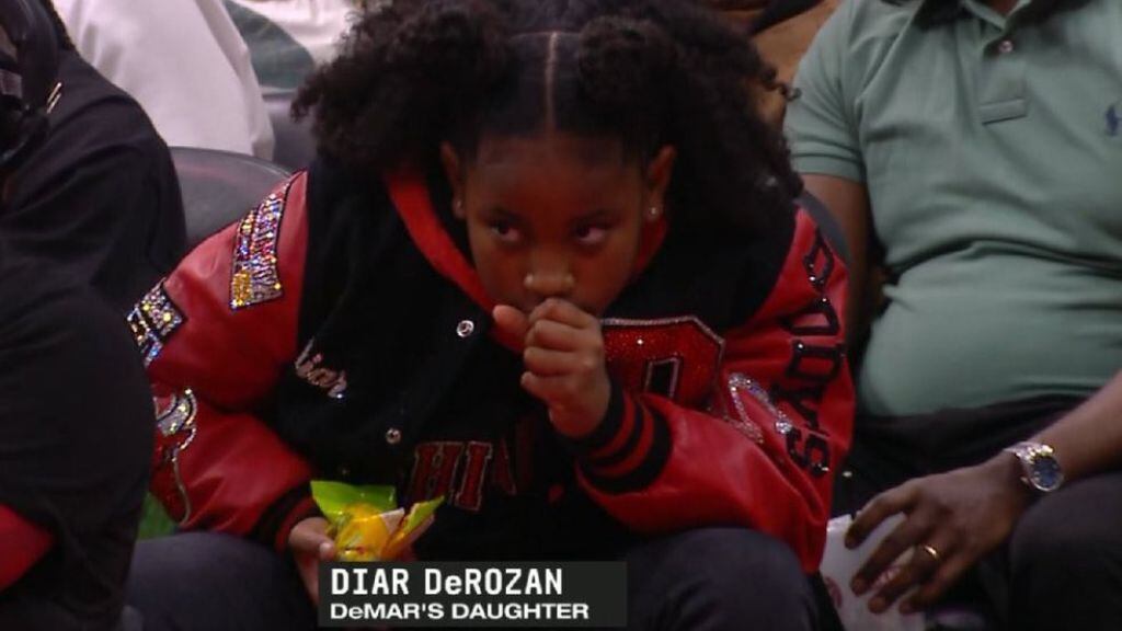 hija de demar derozan - nba - bulls - gritos en tiros libres