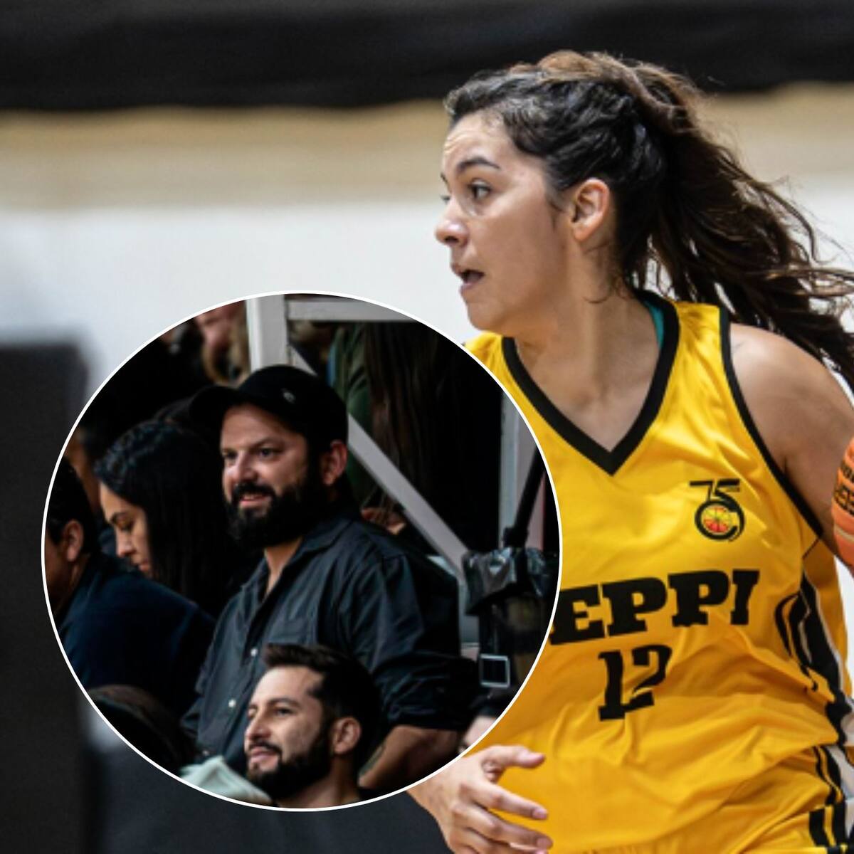Expresidente Boric aparece en la jornada inaugural de la Liga Nacional Femenina de Básquetbol