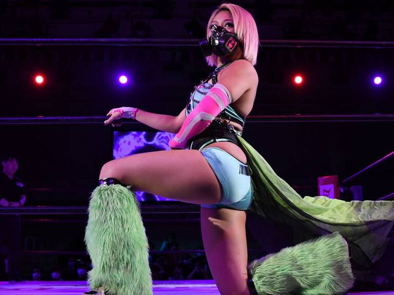 TOKYO, JAPAN - MARCH 24: Hana Kimura looks on during the Women's Pro-Wrestling Stardom 'Cinderella Tournament' at Korakuen Hall on March 24, 2020 in Tokyo, Japan. (Photo by Masashi Hara/Getty Images)
