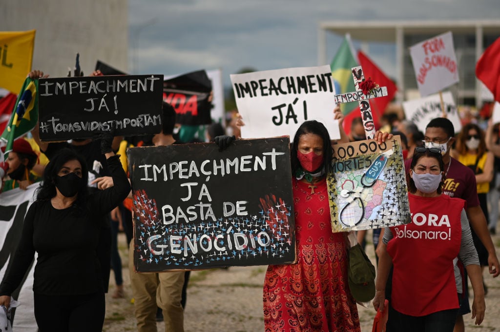 Manifestaciones a favor del juicio político contra Bolsonaro