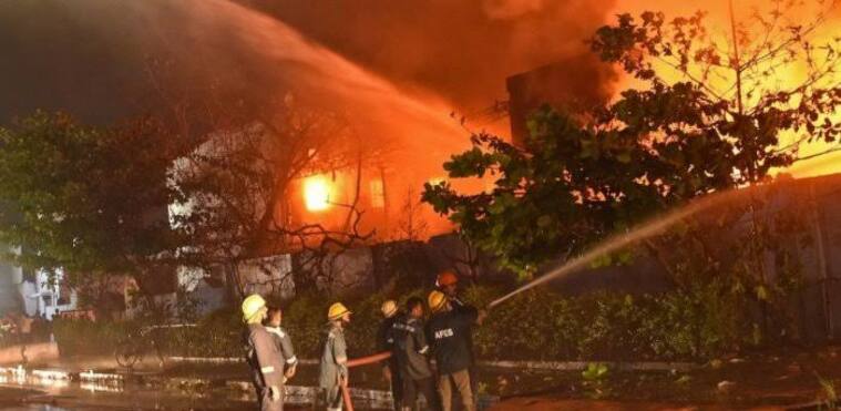 El grave incendio que afectó al Hospital de Bharush de la India