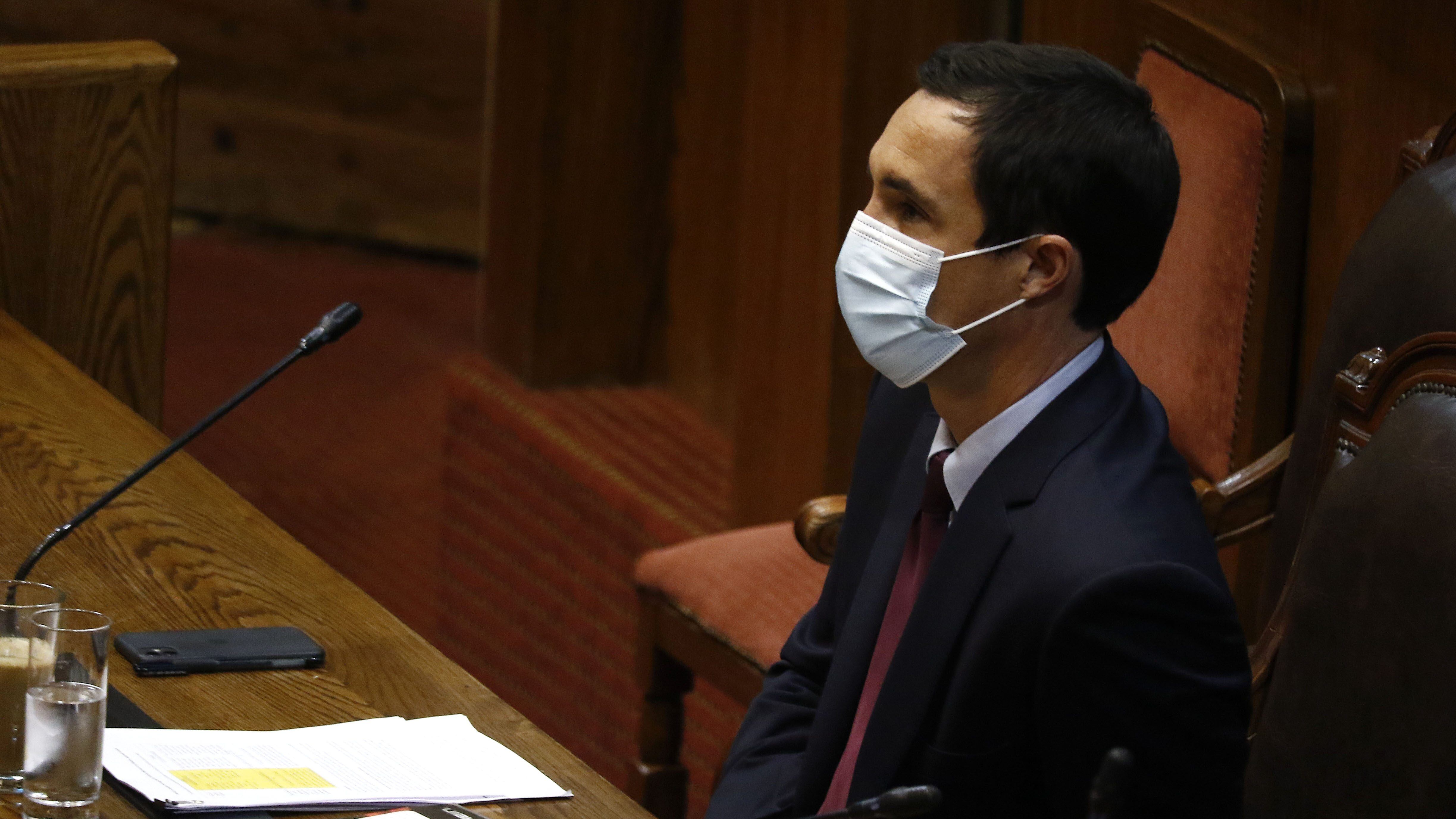 06 DE MAYO DE 2021/VALPARAISOEl biministro Juan Carlos Jobet, durante la sesion especial de la Camara de Diputados, que analiza el proyecto de ley que establece un royalty minero a la explotacion del cobre y litio.
FOTO: LEONARDO RUBILAR CHANDIA/AGENCIAUNO