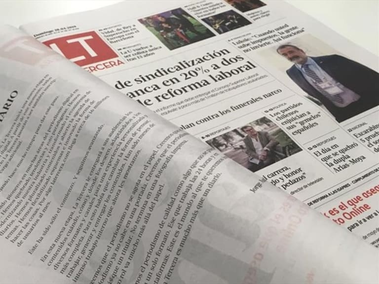 Diario La Tercera dejará de ofrecer suscripciones impresas de lunes a viernes