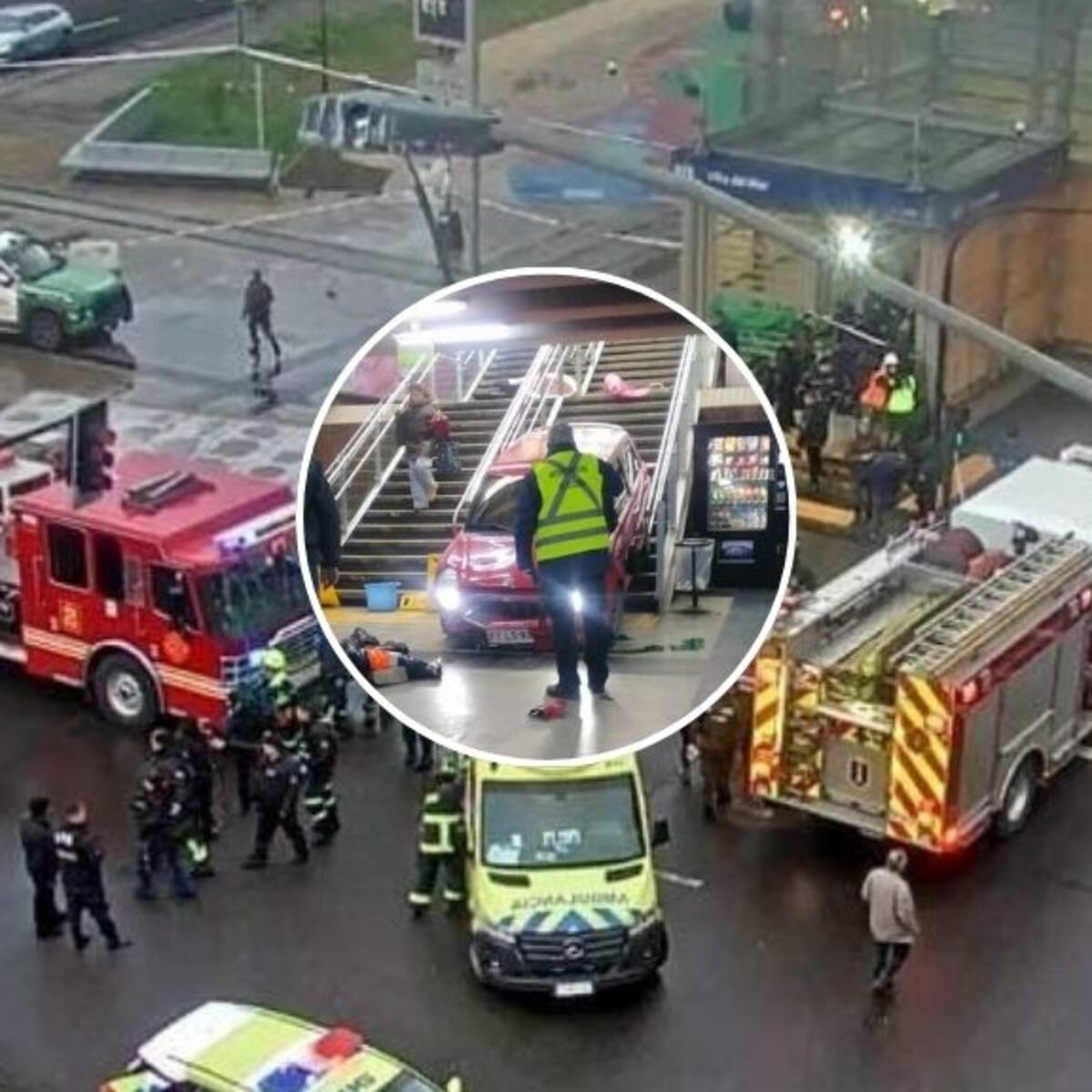 Cómo ocurrió el fatal accidente que terminó con un auto dentro de la estación de Metro de Viña del Mar