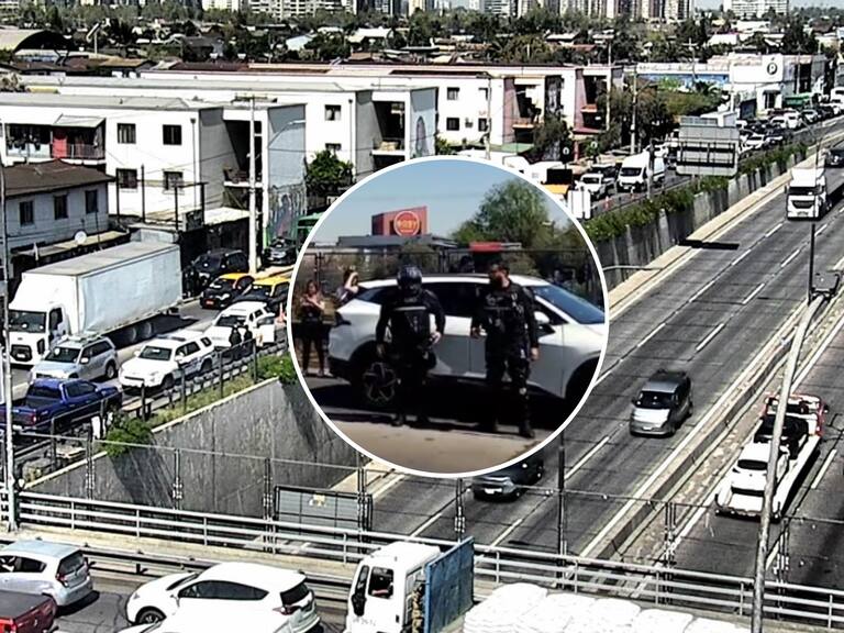 Operativo en plena Autopista Central: falsos PDI son detenidos durante intento de asalto