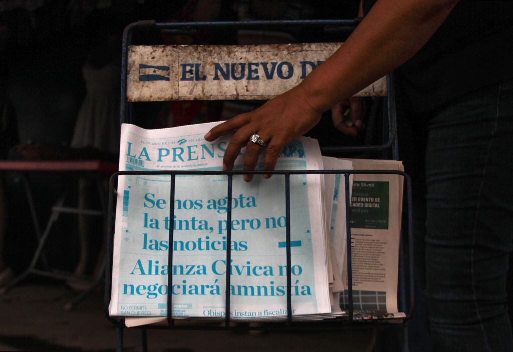 Histórica portada del periódico nicaragüense La Prensa de 2019