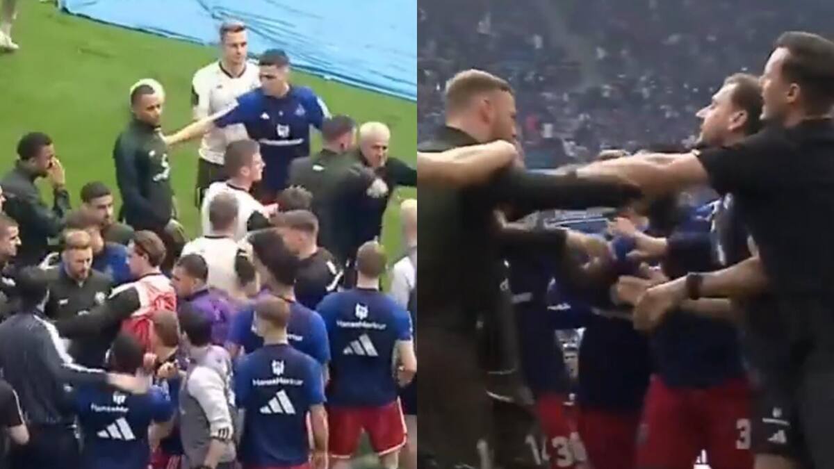 Insólito: futbolistas se pelean en el calentamiento antes de jugar un clásico en Alemania