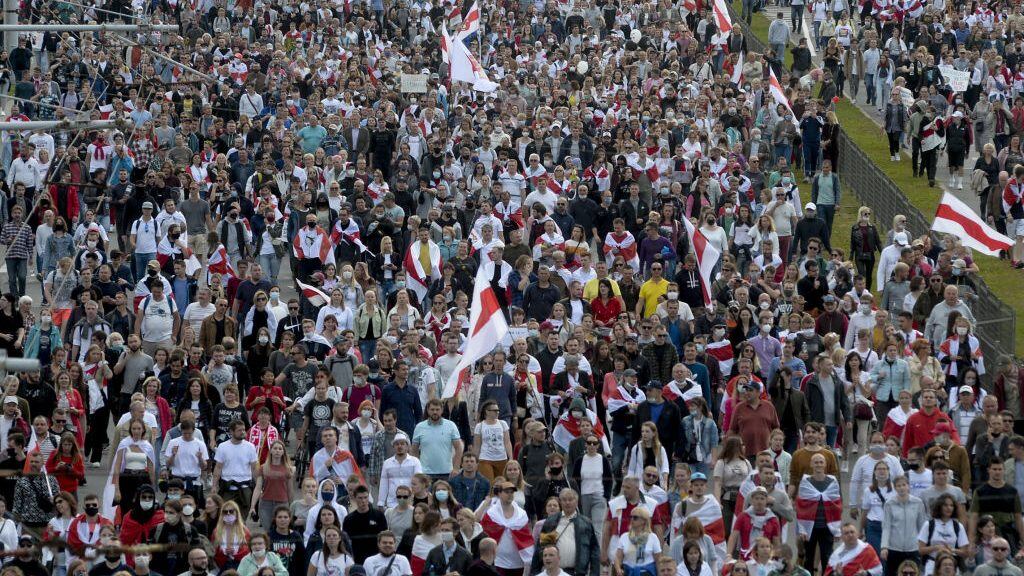 Manifestación de la oposición de Bielorrusia