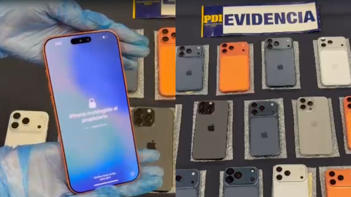 Serían enviados a Hong Kong: encuentran iPhones robados avaluados en $30 millones Aeropuerto de Santiago