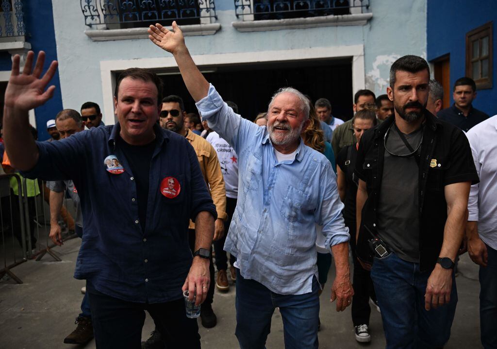 Luiz Inácio Lula Da Silva durante su campaña en Río de Janeiro