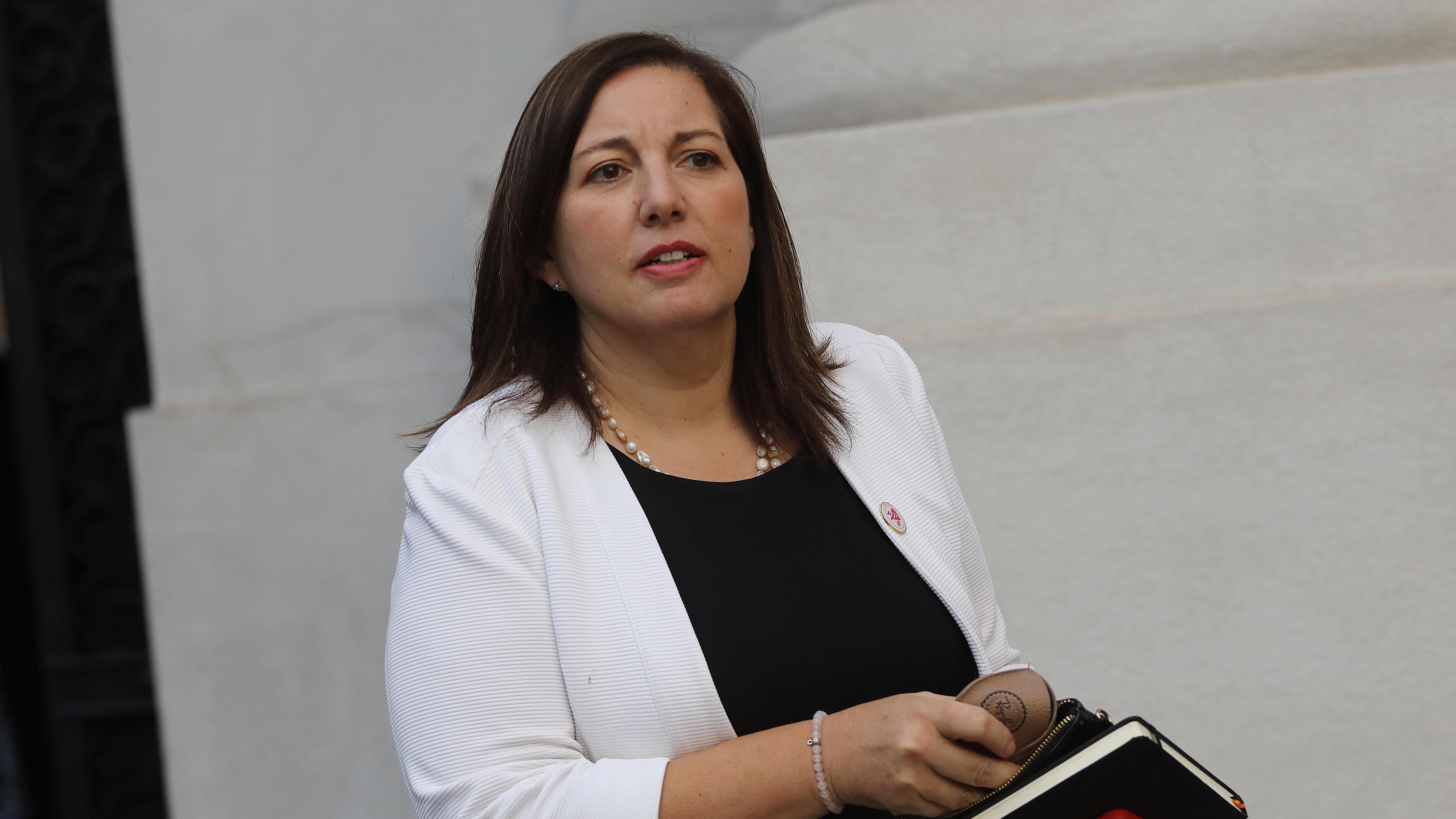 27 de Marzo del 2023/COQUIMBOPaulina Vodanovic, presidenta del Partido Socialista durante el comité político ampliado, que se realiza en el  Palacio de La Moneda.
FOTO: SEBASTIAN BELTRAN GAETE/AGENCIAUNO