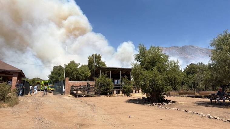 Incendio forestal en Las Condes