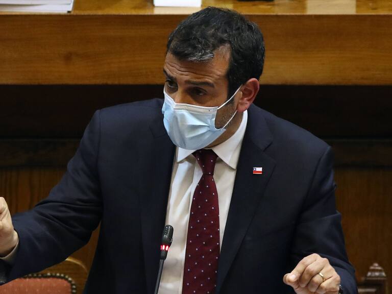 25 DE OCTUBRE DE 2021/VALPARAISOEl ministro Rodrigo Delgado, durante la sesión especial de la Cámara de Diputados, en donde se realiza la interpelación al Ministro del Interior, por la situación de seguridad y migración en el país.
FOTO: LEONARDO RUBILAR CHANDIA/AGENCIAUNO