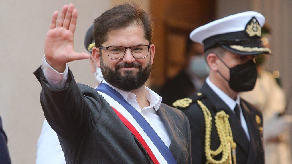 11 de MARZO de 2022/ SANTIAGOPresidente Gabriel Boric ingresa a la Moneda por primera vez como presidente y recibe los honores de la Guardia de Palacio
FOTO: DIEGO MARTIN/AGENCIAUNO 
FOTO: DIEGO MARTIN/AGENCIAUNO