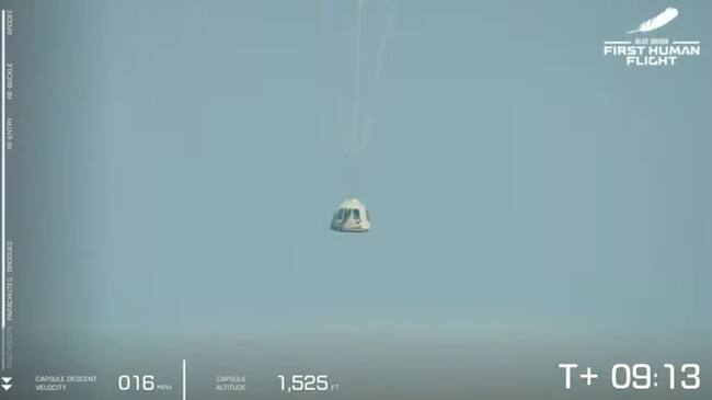 Primer vuelo de Blue Origin al espacio