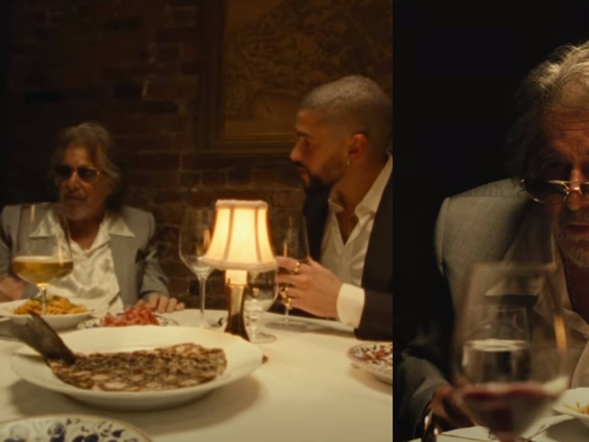 Con referencias a “El Padrino”: Bad Bunny sorprende al aparecer junto a Al Pacino en nuevo video