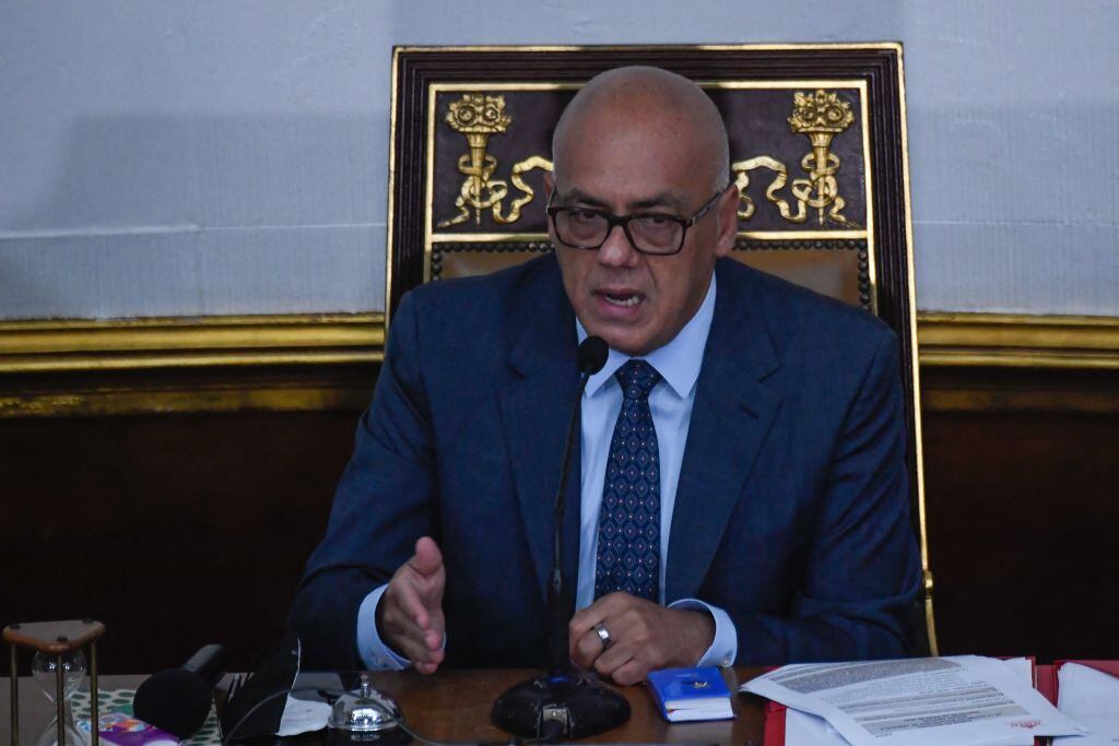 El titular del parlamento venezolano Jorge Rodríguez
