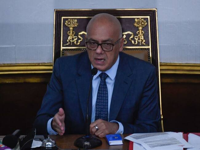 El titular del parlamento venezolano Jorge Rodríguez