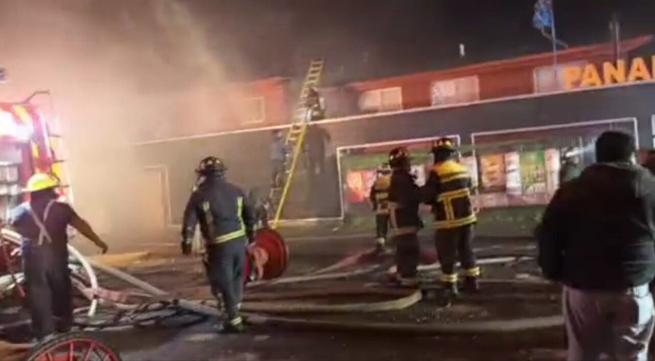 Incendio en Osorno. / Fuente: Twitter.
