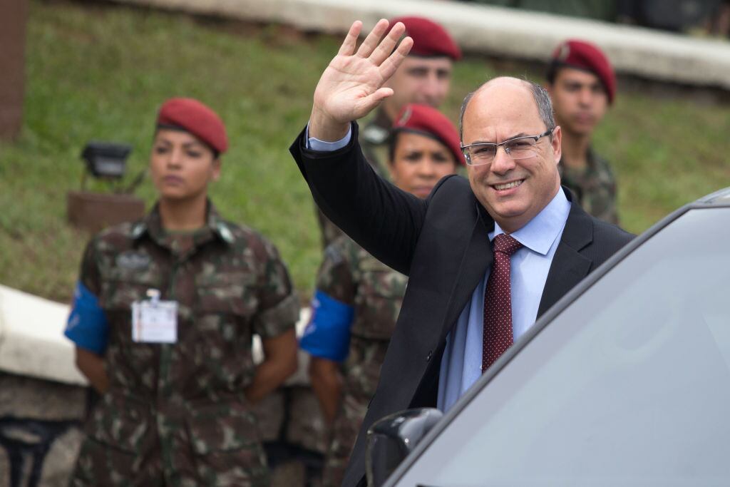 Wilson Witzel en una ceremonia militar en Río de Janeiro