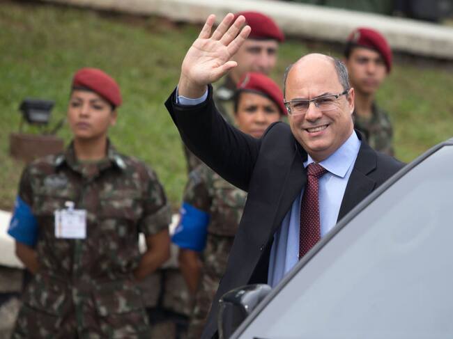 Wilson Witzel en una ceremonia militar en Río de Janeiro