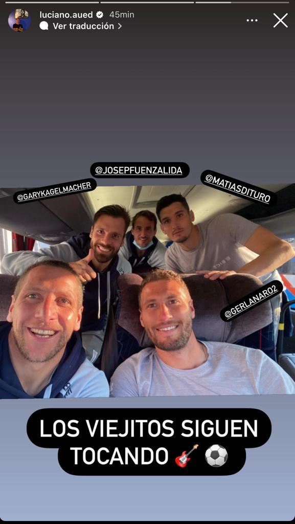 El festejo de Luciano Aued tras el triunfo en el Clásico Universitario.
