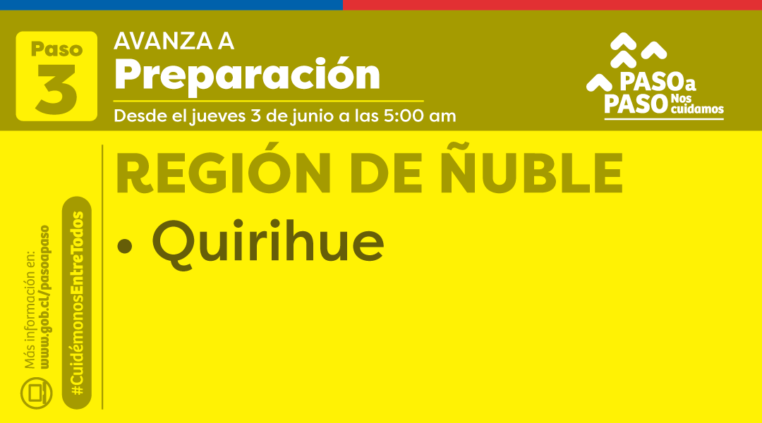 Comuna de avanza a Preparación / Gobierno de Chile