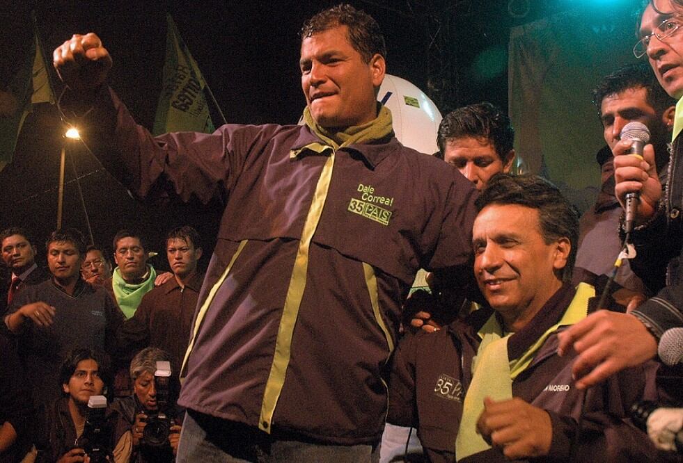 Lenin Moreno junto a Rafael Correa
