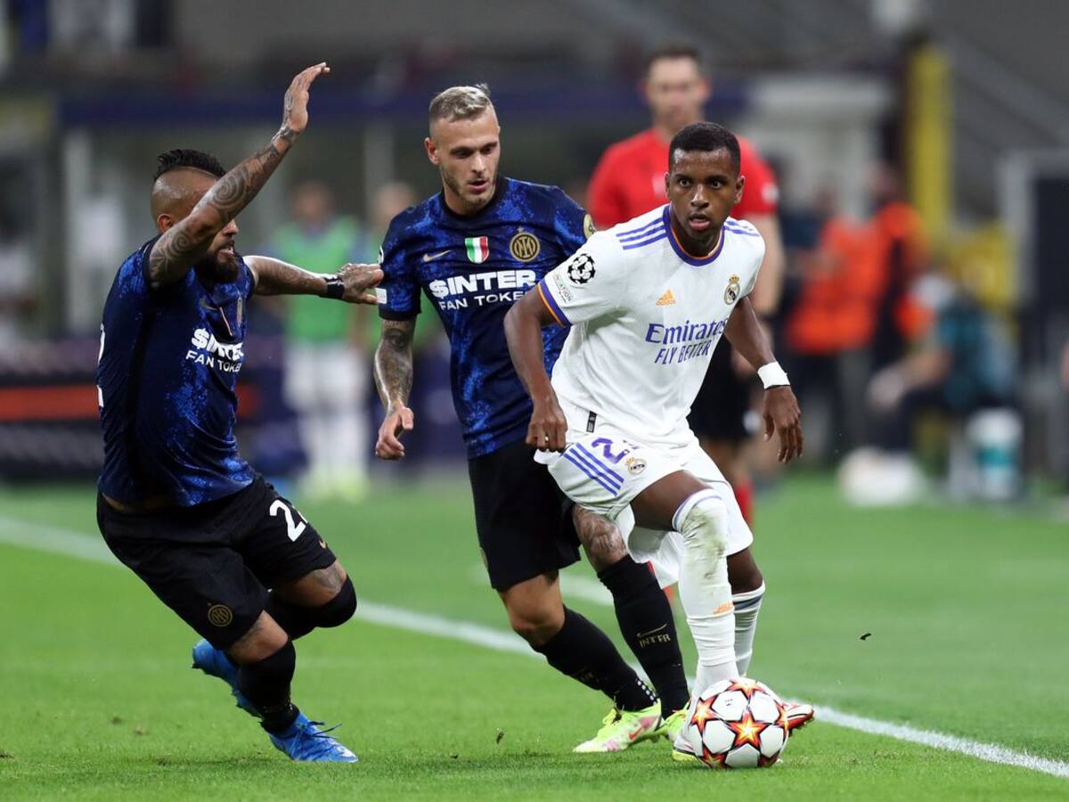 Con Alexis y Vidal en cancha, el Inter cayó ante el Real Madrid en España y no pudo alcanzar el liderato de su grupo en Champions