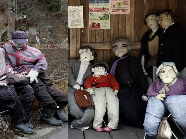 Así es la tétrica aldea japonesa donde casi todos sus habitantes son muñecos de trapo