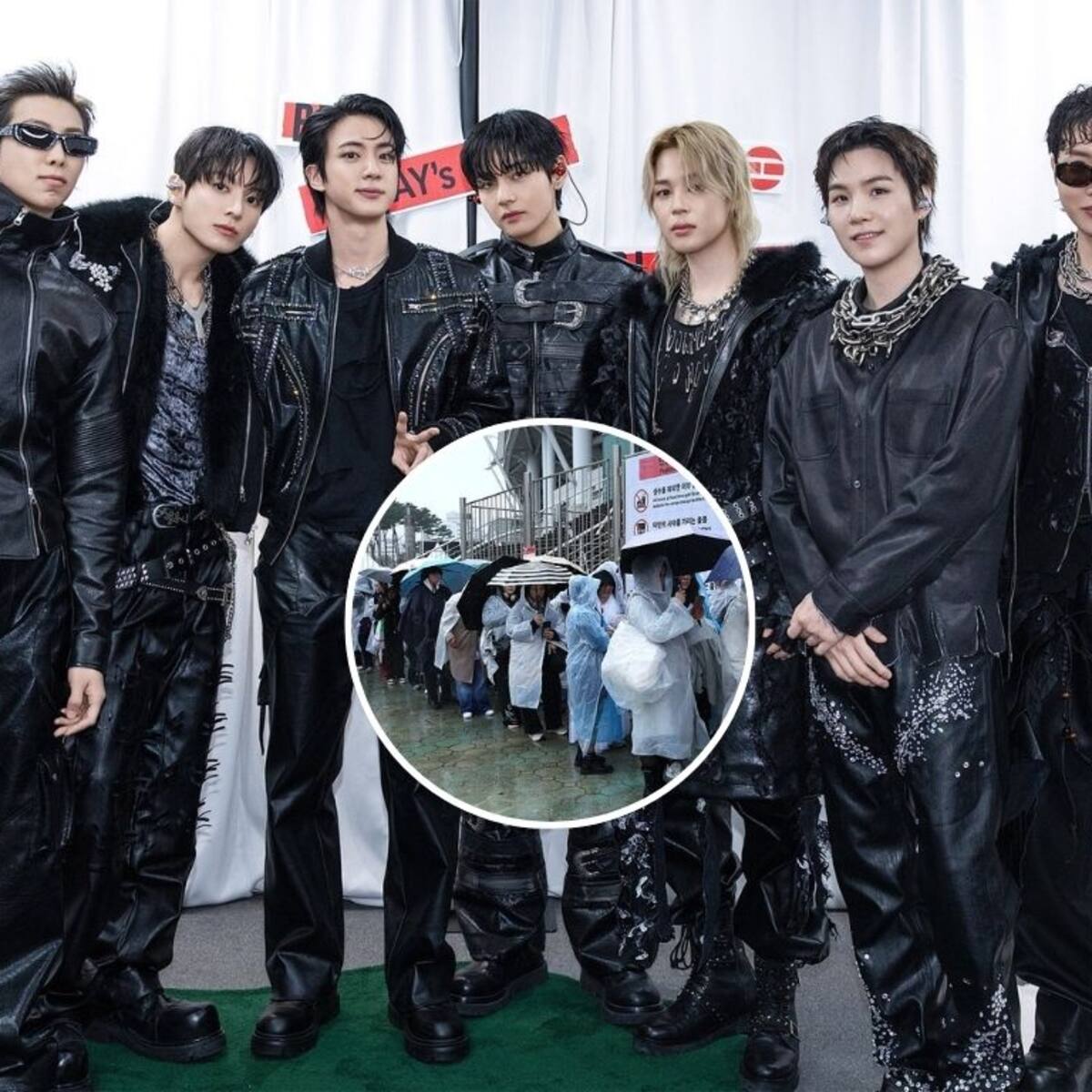 Ni la lluvia los frenó: BTS arranca su gira mundial bajo intensa lluvia y desata la locura de ARMY