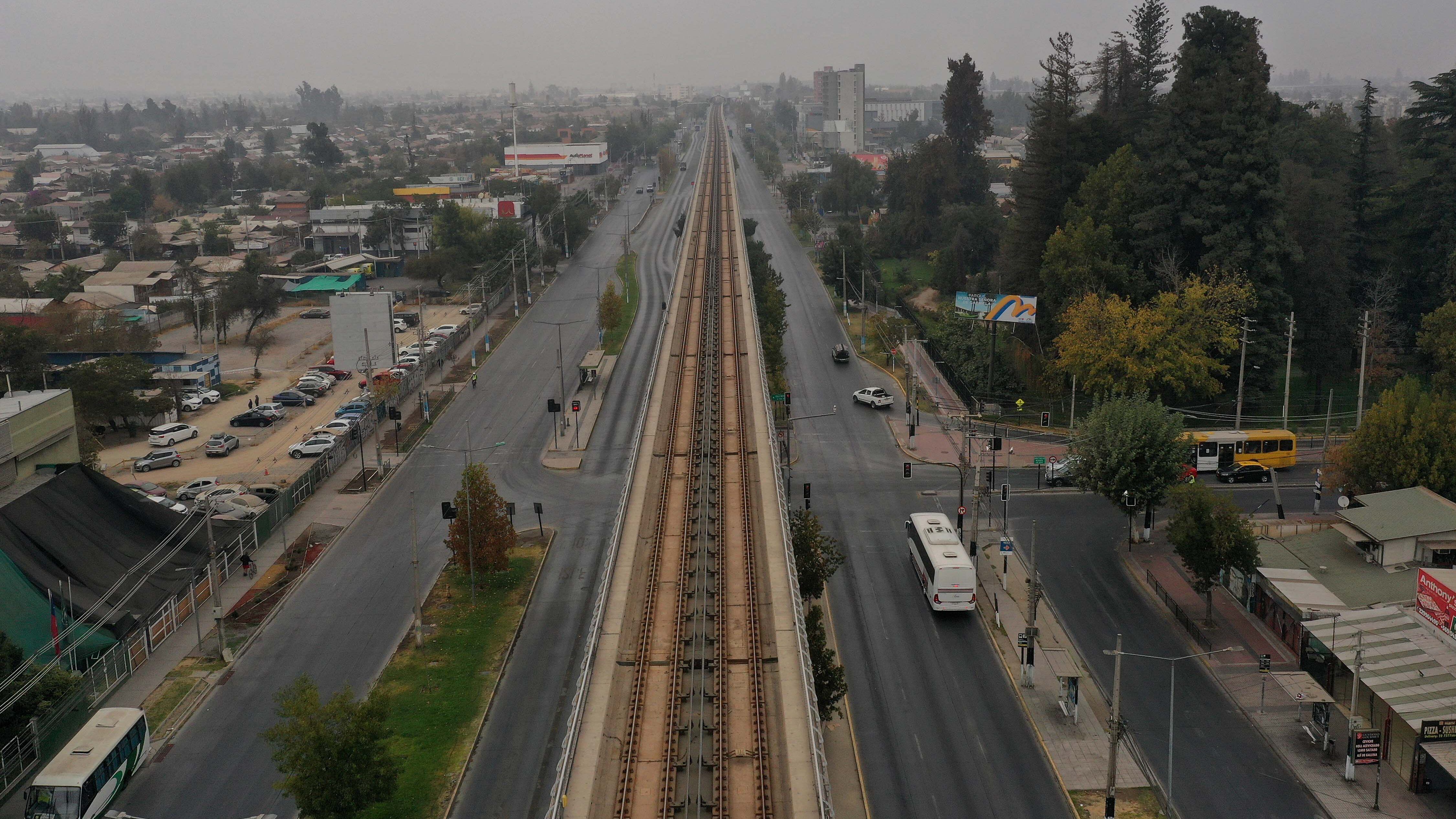 10 de Abril de 2019/SANTIAGO Av Vicuña Mackenna en Puente Alto , en el inicio de la cuarentena parcial de la comuna en medio de la pandemia por Covid-19 
FOTO:SAMIR VIVEROS/AGENCIAUNO