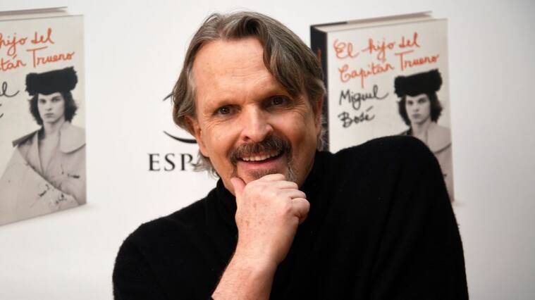 MADRID, SPAIN - NOVEMBER 10: Miguel Bose poses during the presentation of his book 'El hijo del Capitan Trueno', on 10 November 2021, in Madrid, Spain. (Photo By Jose Oliva/Europa Press via Getty Images)
