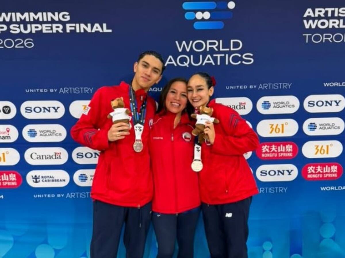 Theodora Garrido y Nicolás Campos vuelven a hacer historia para Chile en la natación artística