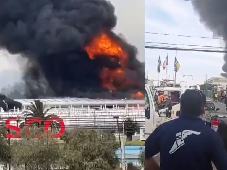 «Los galones siguen explotando»: los registros del violento incendio que afecta a planta de gas en Maipú