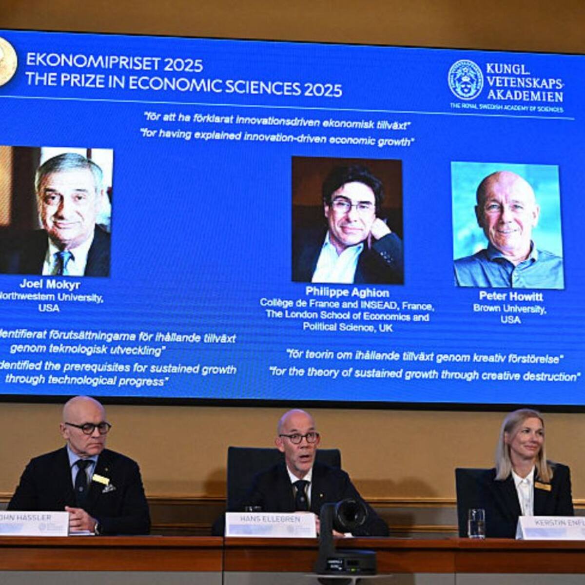 Por explicar el “crecimiento económico impulsado por la innovación”: estos son los ganadores del Nobel de Economía 2025