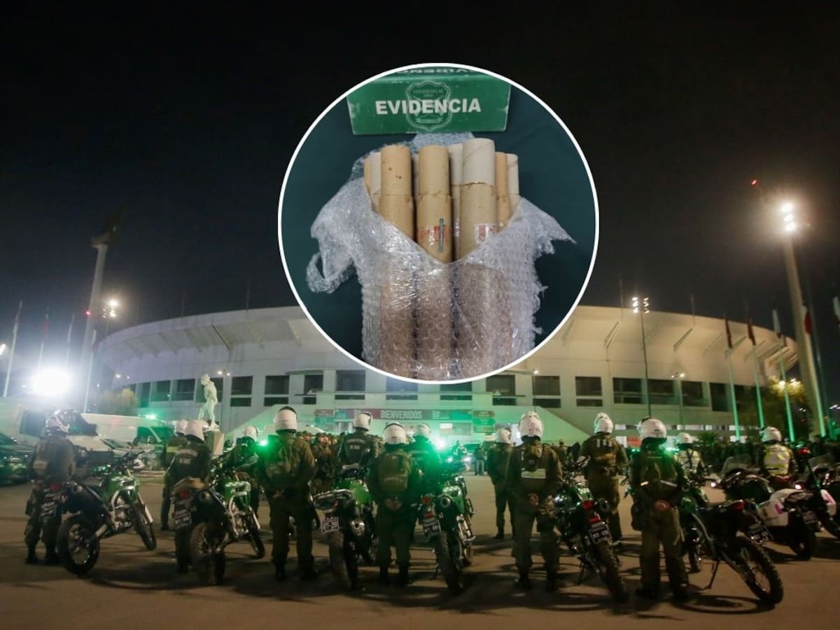 A horas del Superclásico: Carabineros incauta mochila con elementos pirotécnicos escondida en el Estadio Nacional