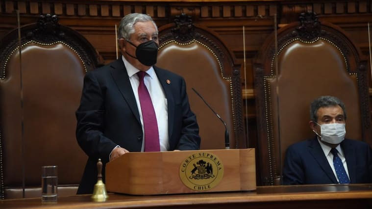 06 de Enero de 2022/SANTIAGOCeremonia de traspaso del cargo de Presidente de la Corte Suprema, en que asume el ministro Juan Eduardo Fuentes Belmar.
FOTO:EDUARDO RAMIREZ/CORTE SUPREMA/AGENCIAUNO
