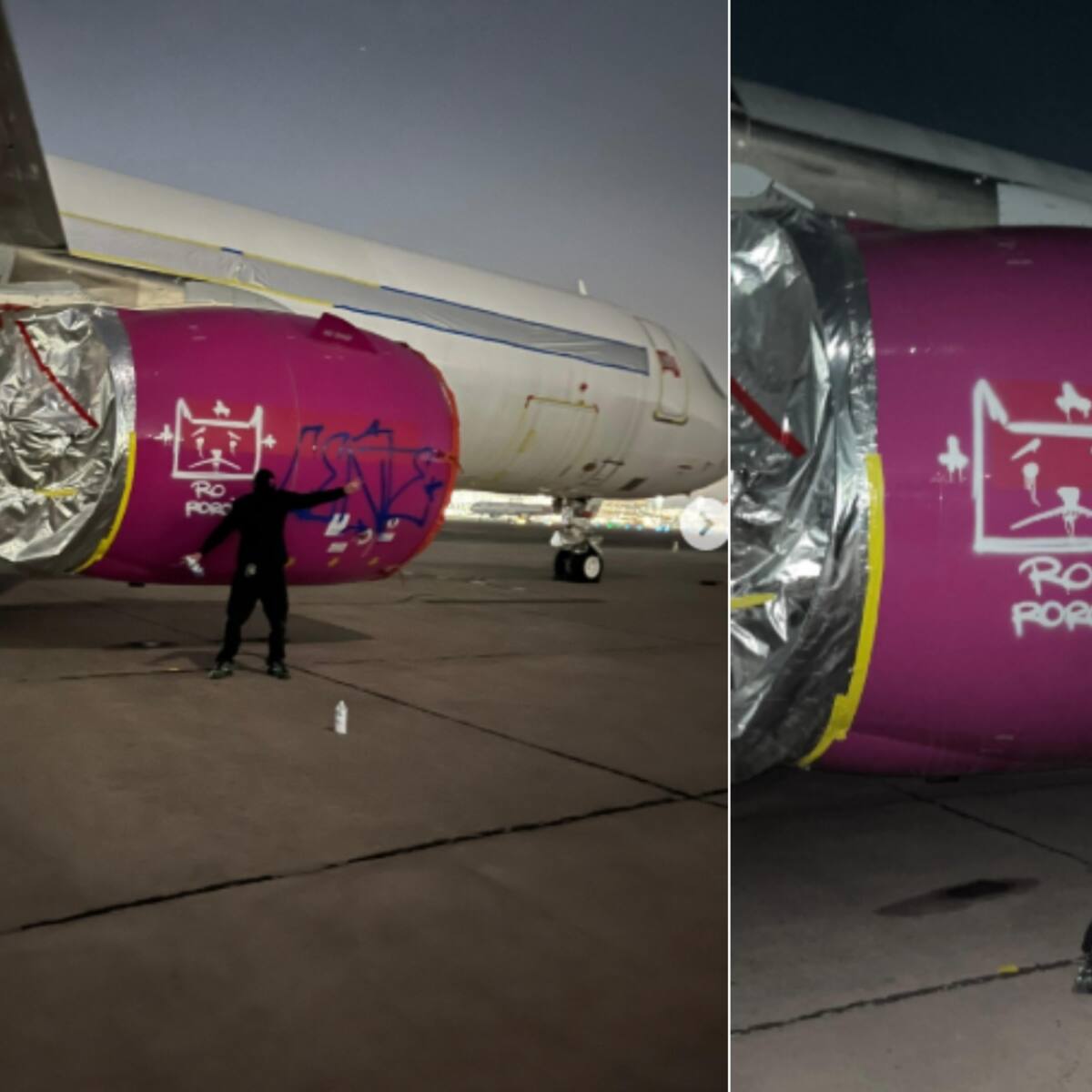 “Aún no se le desarrolla el lóbulo frontal”: las respuestas al grafitero que vandalizó un avión en el aeropuerto de Santiago