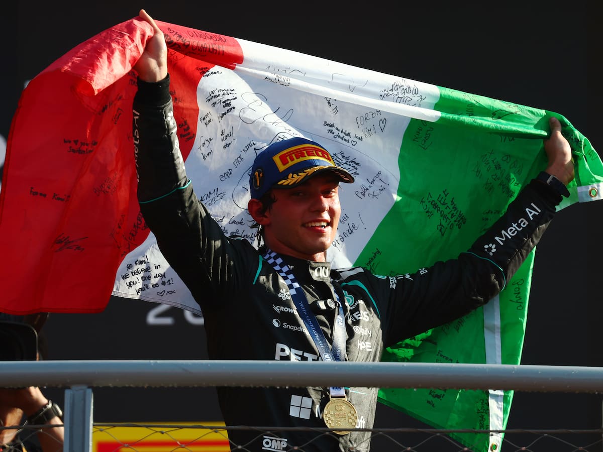 Kimi Antonelli rompió una sequía de 60 años e hizo historia para el automovilismo italiano al ganar en Monza