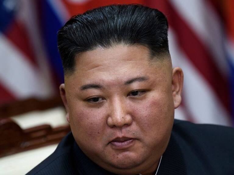 TOPSHOT - North Korea's leader Kim Jong Un before a meeting with US President Donald Trump on the south side of the Military Demarcation Line that divides North and South Korea, in the Joint Security Area (JSA) of Panmunjom in the Demilitarized zone (DMZ) on June 30, 2019. (Photo by Brendan Smialowski / AFP) (Photo credit should read BRENDAN SMIALOWSKI/AFP via Getty Images)