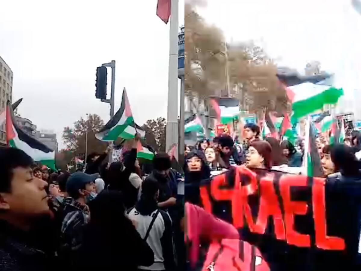Estudiantes universitarios chilenos protestan contra Israel y acusan “genocidio” contra Palestina por guerra en Gaza