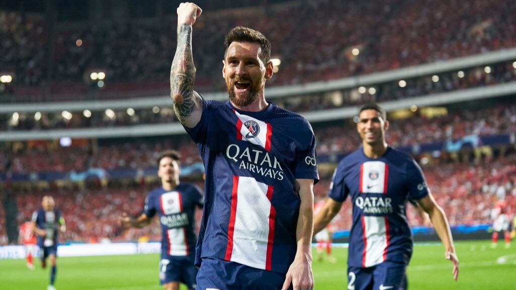 El golazo de Lionel Messi en el duelo del PSG ante Benfica por Champions League